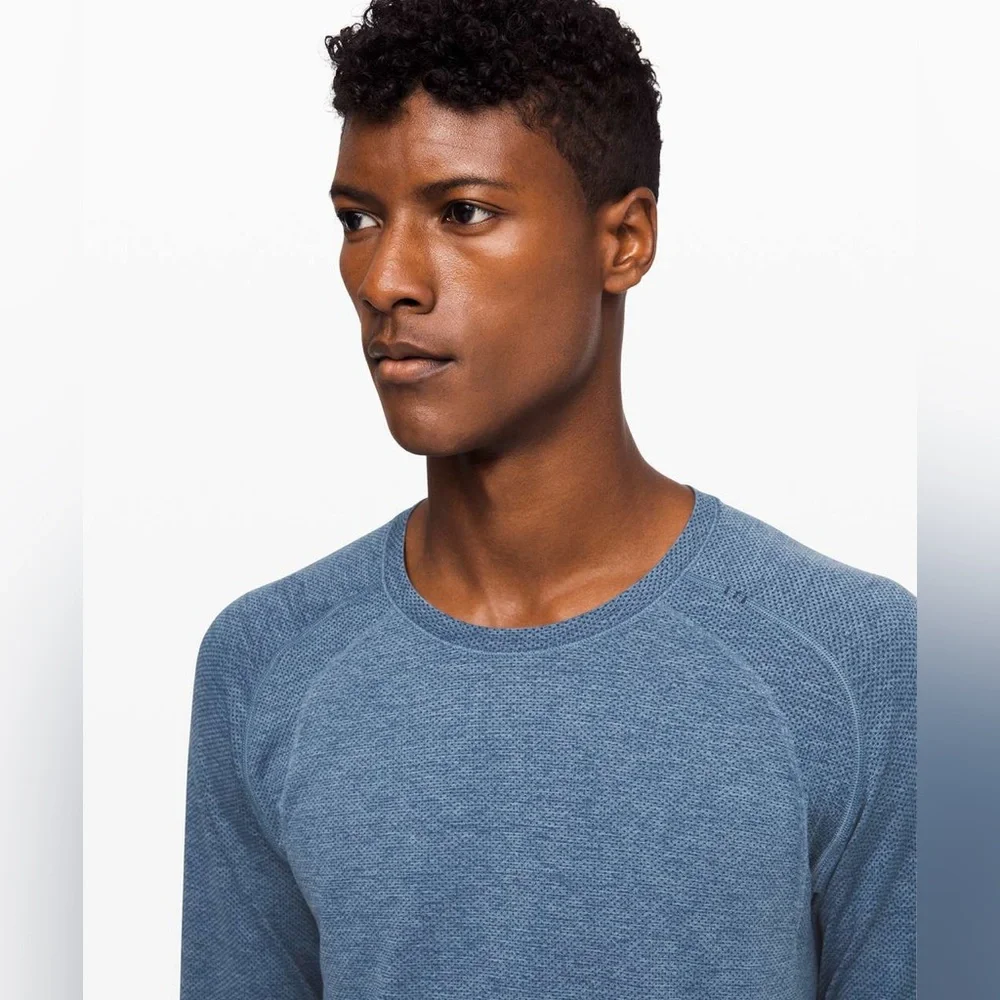 Lululemon Metal‎ Vent Tech Long Sleeve 2.0 Midnight Shadow / Tempest Blue Medium